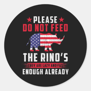 This Funny Anti Rino Republican In Name Only Classic Round Sticker