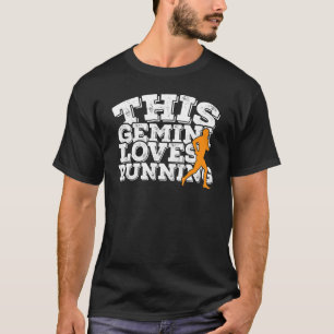 This Gemini Loves Running T-Shirt