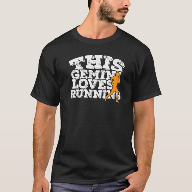 This Gemini Loves Running T-Shirt (Front)