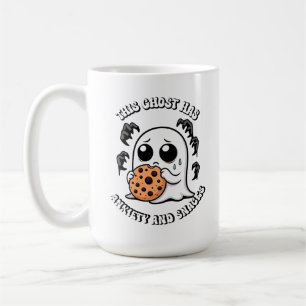 This Ghost Has Anxiety and Snacks   Coffee Mug