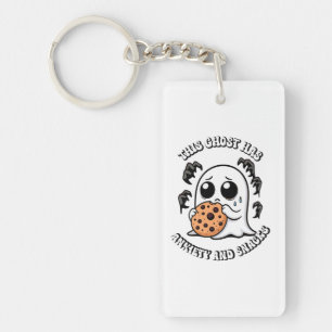 This Ghost Has Anxiety and Snacks Key Ring