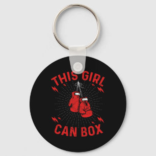 This Girl Can Box, Boxer Boxing Vintage Design  Key Ring