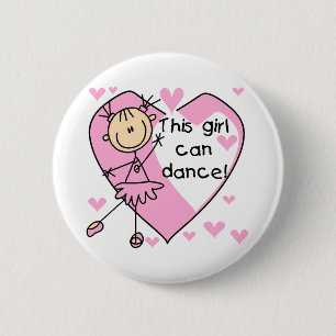 This Girl Can Dance T-shirts and Gifts 6 Cm Round Badge