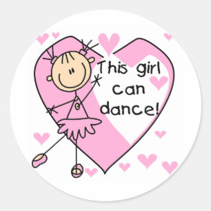 This Girl Can Dance T-shirts and Gifts Classic Round Sticker