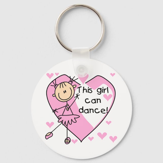 This Girl Can Dance T-shirts and Gifts Key Ring (Front)
