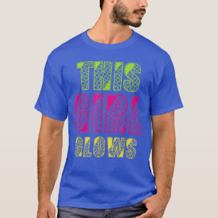 This Girl Glows 80's Retro Neon Party T-Shirt