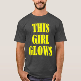 This Girl Glows  80's Retro Neon Party T-Shirt Cop