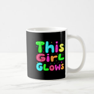 This Girl Glows For 80s And 90s Kids Women Colorfu Coffee Mug