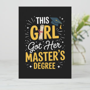 This Girl Got Her Masters Degree Graduation 2026 Invitation