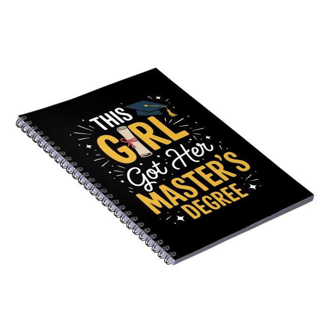 This Girl Got Her Masters Degree Graduation 2026 Notebook (Right Side)