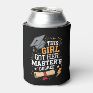 This Girl Got Her Master's Degree Graduation Can Cooler