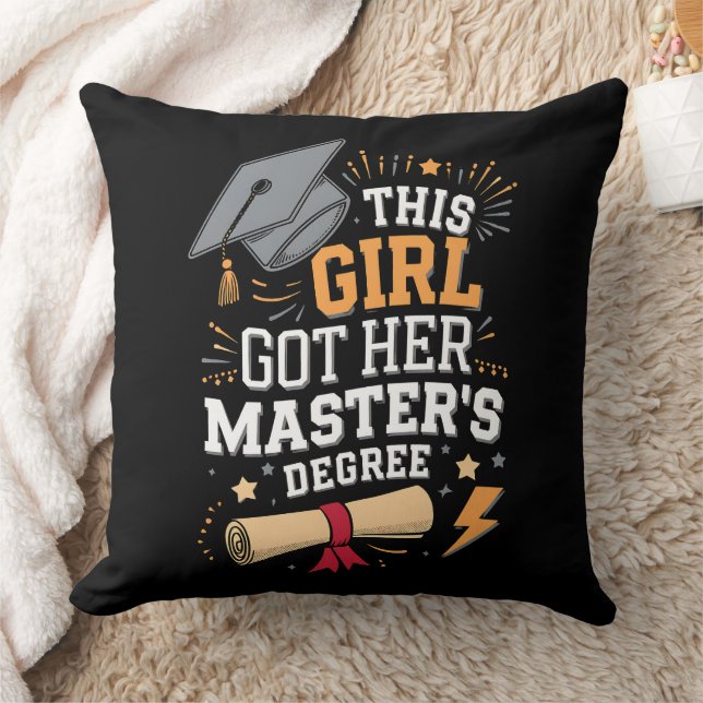 This Girl Got Her Master's Degree Graduation Cushion (Blanket)
