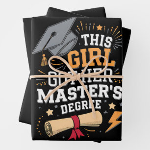 This Girl Got Her Master's Degree Graduation Wrapping Paper Sheet