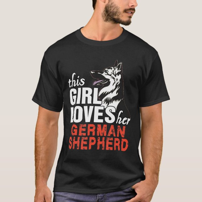 This Girl  Her German Shepherd T-Shirt (Front)