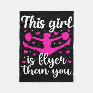 This Girl Is A Cheer Flyer Cheerleading Flyer _1  Fleece Blanket