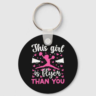This Girl Is A Cheer Flyer Cheerleading Flyer Key Ring