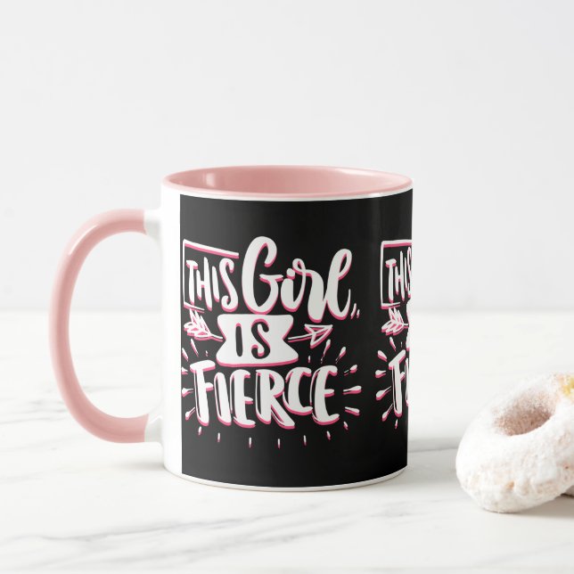 This Girl Is Fierce Girl Empowerment Mug (With Donut)