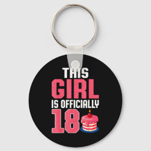 This Girl Is Ly 18 Years Old 18th Birthday Party Key Ring