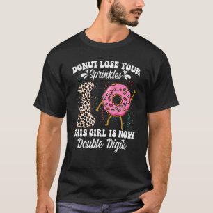 This Girl Is Now 10 Double Digits Doughnut 10th Bi T-Shirt