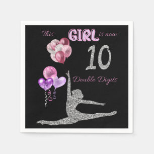 This Girl Is Now 10 Double Digits Gymnastics      Napkin