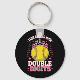 This Girl Is Now 10 Double Digits Softll Champion Key Ring