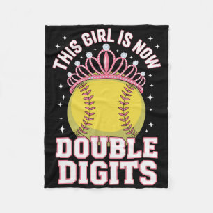 This Girl Is Now 10 Double Digits Softll Lover Pit Fleece Blanket