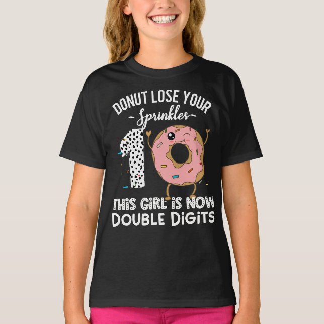 This Girl is Now Double Digits Shirt 10th Birthday (Front)