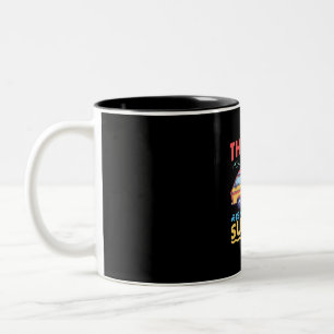 This Girl Is Off To Go Surfing Two-Tone Coffee Mug