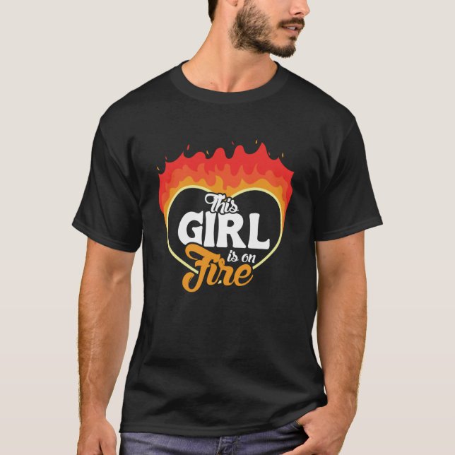 This Girl Is On Fire Heart  Emancipation Women Pow T-Shirt (Front)