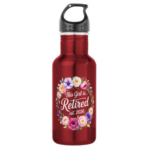 This Girl Is Retired 2026 Floral Retiret 532 Ml Water Bottle