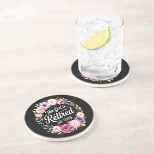 This Girl Is Retired 2026 Floral Retiret Coaster