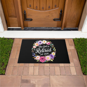This Girl Is Retired 2026 Floral Retiret Doormat