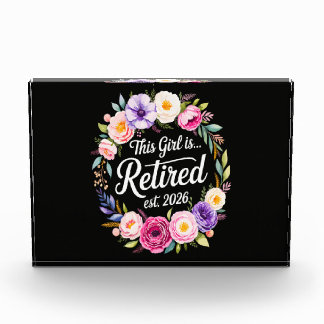 This Girl Is Retired 2026 Floral Retiret Photo Block