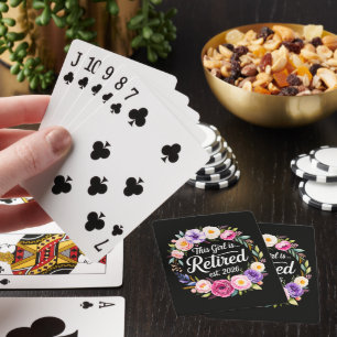 This Girl Is Retired 2026 Floral Retiret Playing Cards