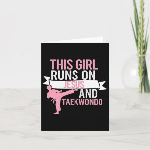 This Girl Jesus Taekwondo Woman Religion Karate Card