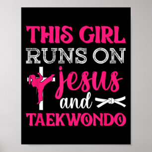 This Girl Jesus Taekwondo Woman Religion Karate Poster