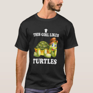 This Girl Likes Turtles Cute Water Turtle Sea Anim T-Shirt