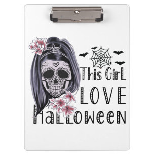 This Girl Love Halloween Clipboard