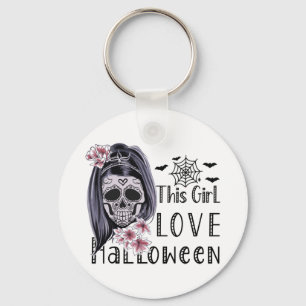 This Girl Love Halloween Key Ring