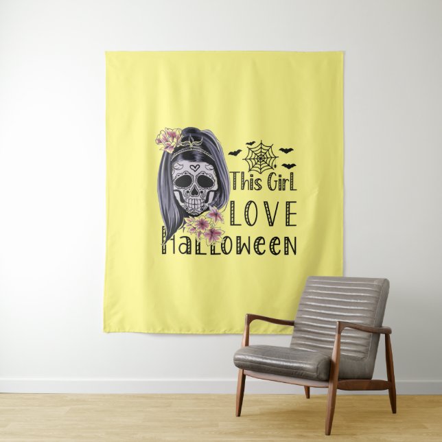 This Girl Love Halloween Tapestry (In Situ)