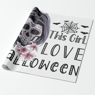 This Girl Love Halloween Wrapping Paper