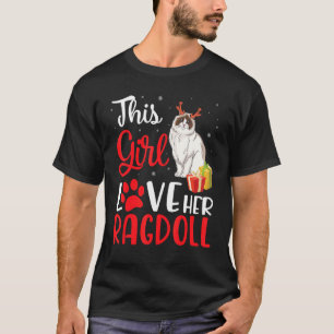 This Girl Love Her Ragdoll Cat Noel Costume Christ T-Shirt