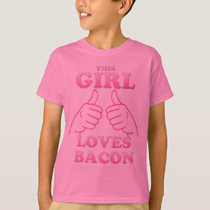 This GIRL Loves Bacon in Pink T-Shirt