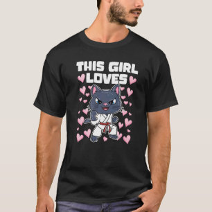 This Girl Loves Cats And Karate T-Shirt