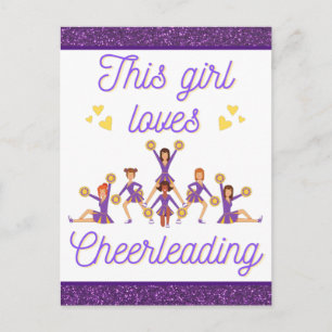 This Girl Loves Cheerleading Postcard