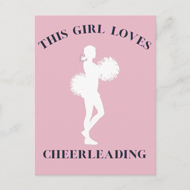 This Girl Loves Cheerleading  Postcard (Front)