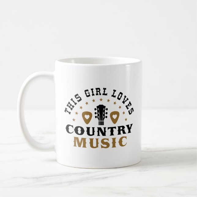 This Girl Loves Country Music Coffee Mug (Left)