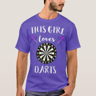 This Girl Loves Darts Bullseye Board Arrows Game T-Shirt