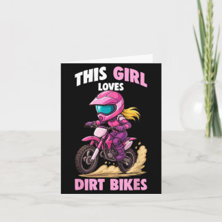 This Girl Loves Dirt Bikes Motocross Card