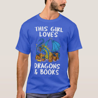 This Girl Loves Dragons And Books II T-Shirt